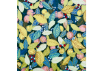Papier japonais washi feuillage bleu et jaune